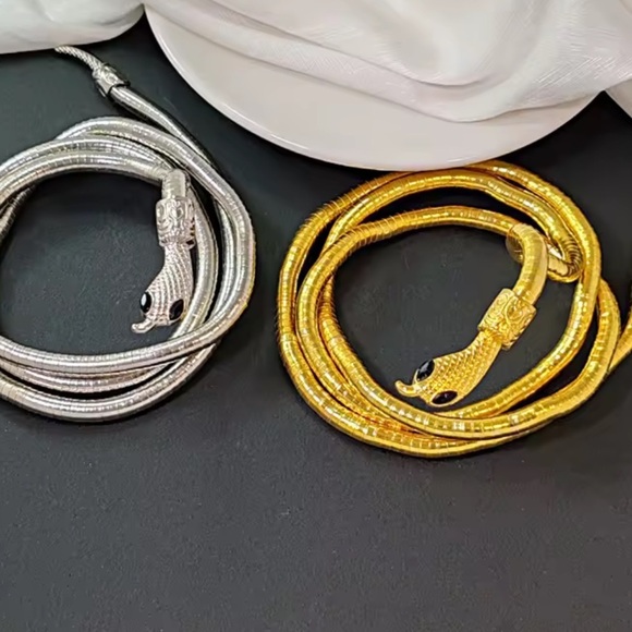 Serpenti Gold Magic Snake Cool Bendy Multilayer Necklace - Picture 12 of 12